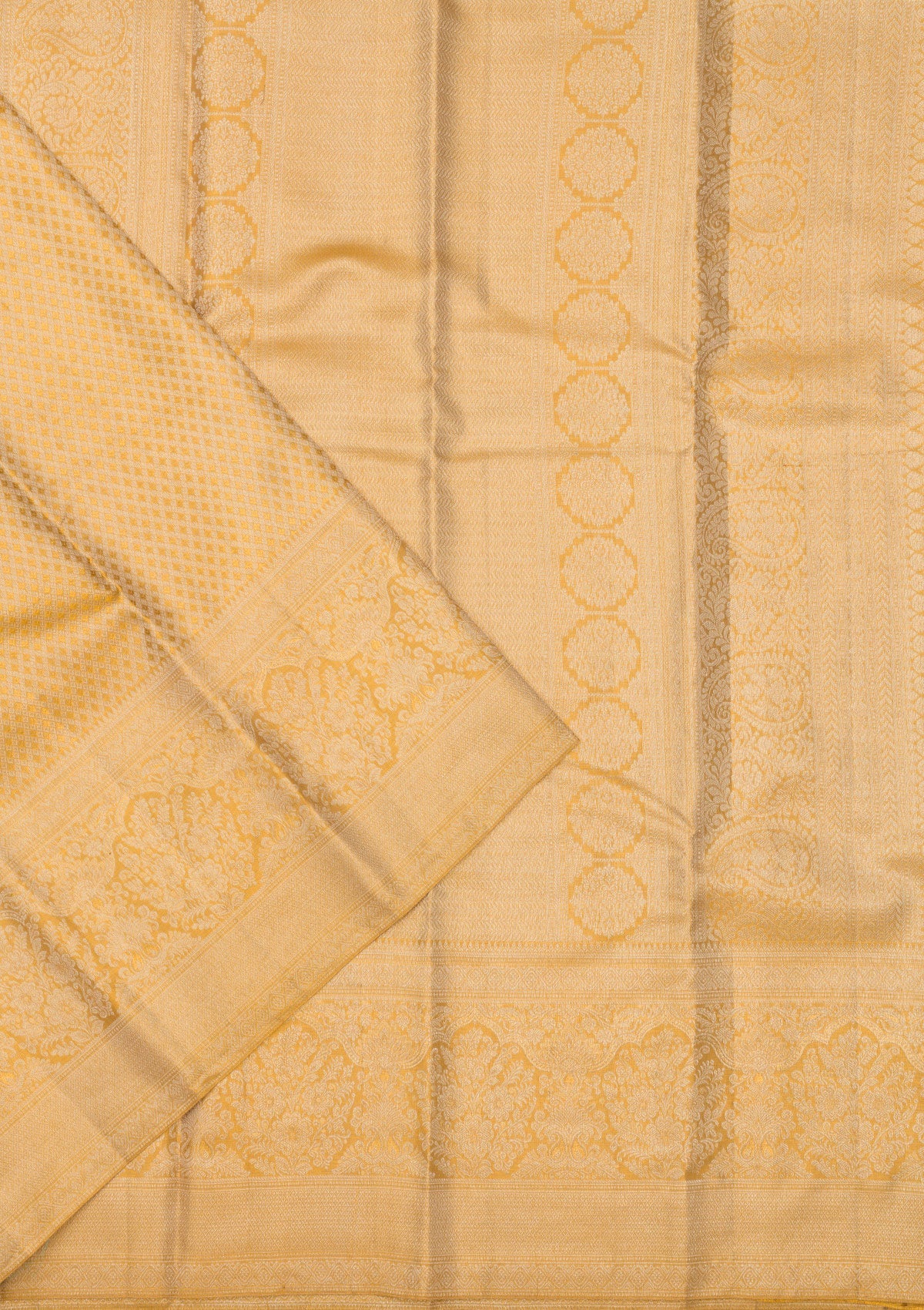 Beige Zariwork Pure Silk Saree-Koskii