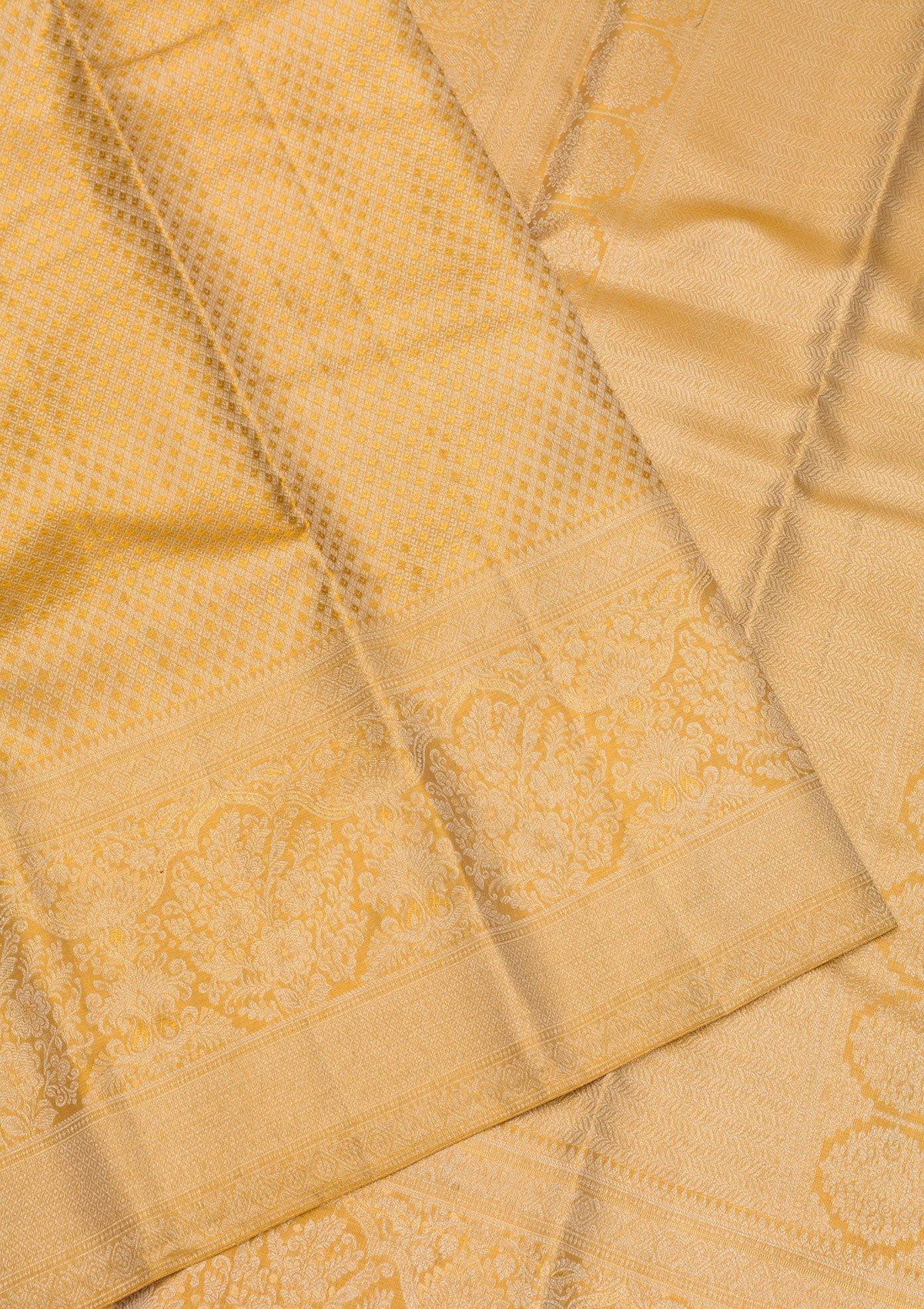 Beige Zariwork Pure Silk Saree-Koskii