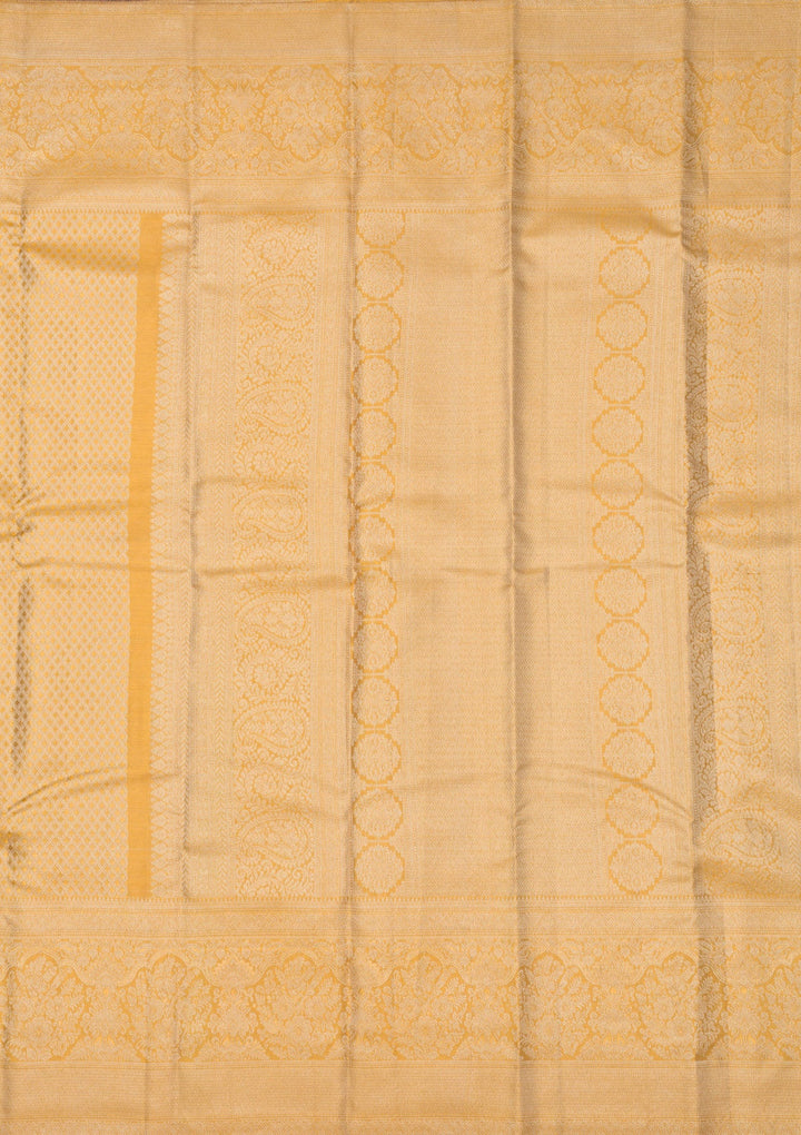 Beige Zariwork Pure Silk Saree-Koskii