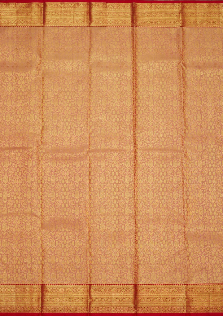 Beige Zariwork Pure Silk Saree-Koskii