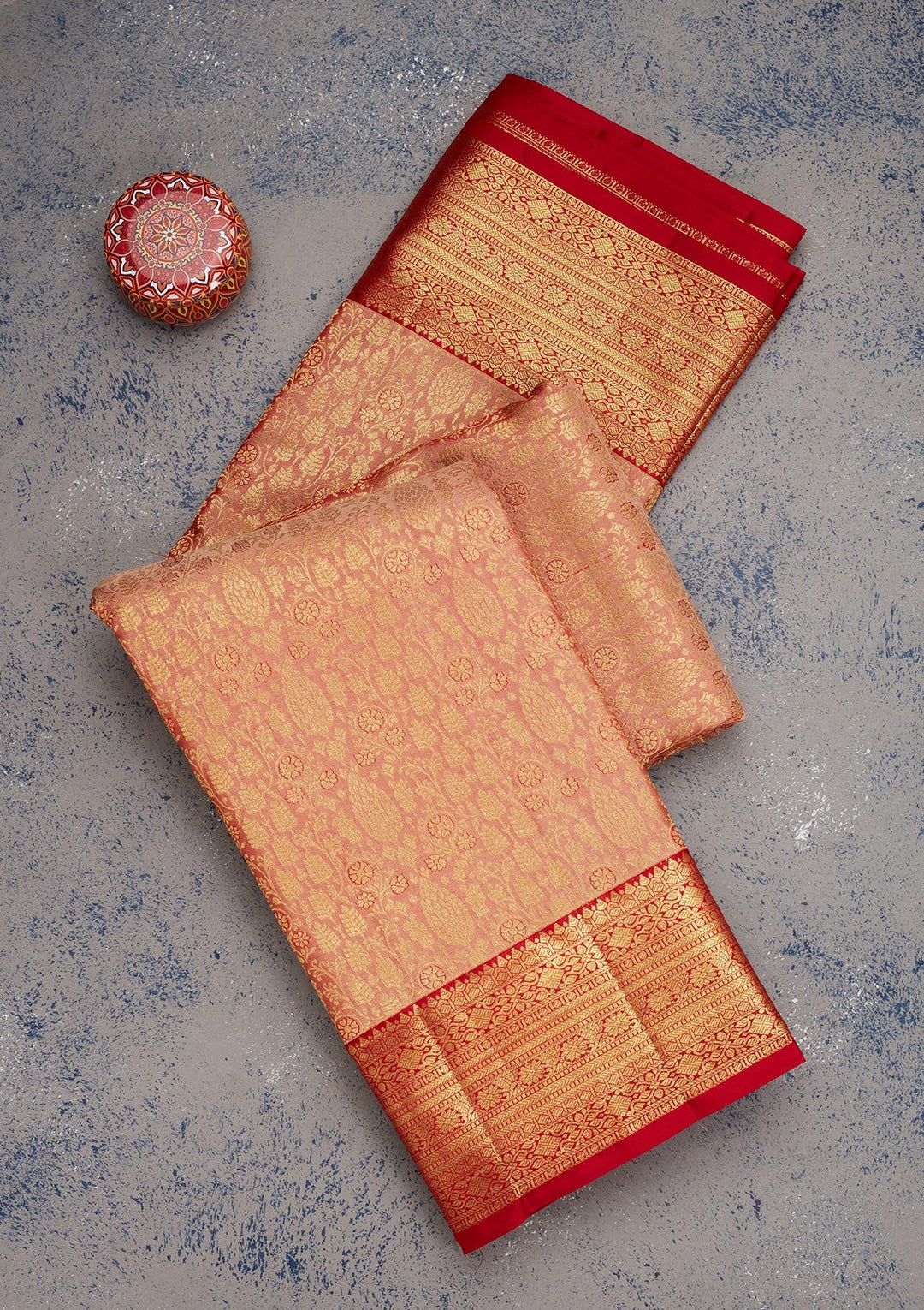 Beige Zariwork Pure Silk Saree-Koskii