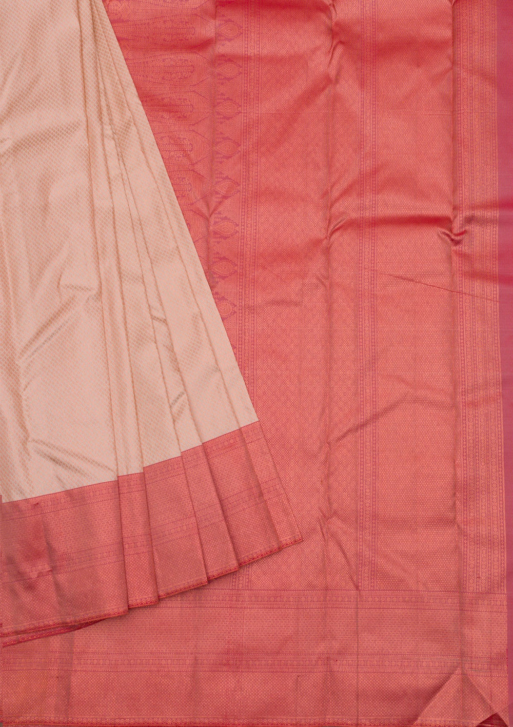 Beige Zariwork Pure Silk Saree-Koskii