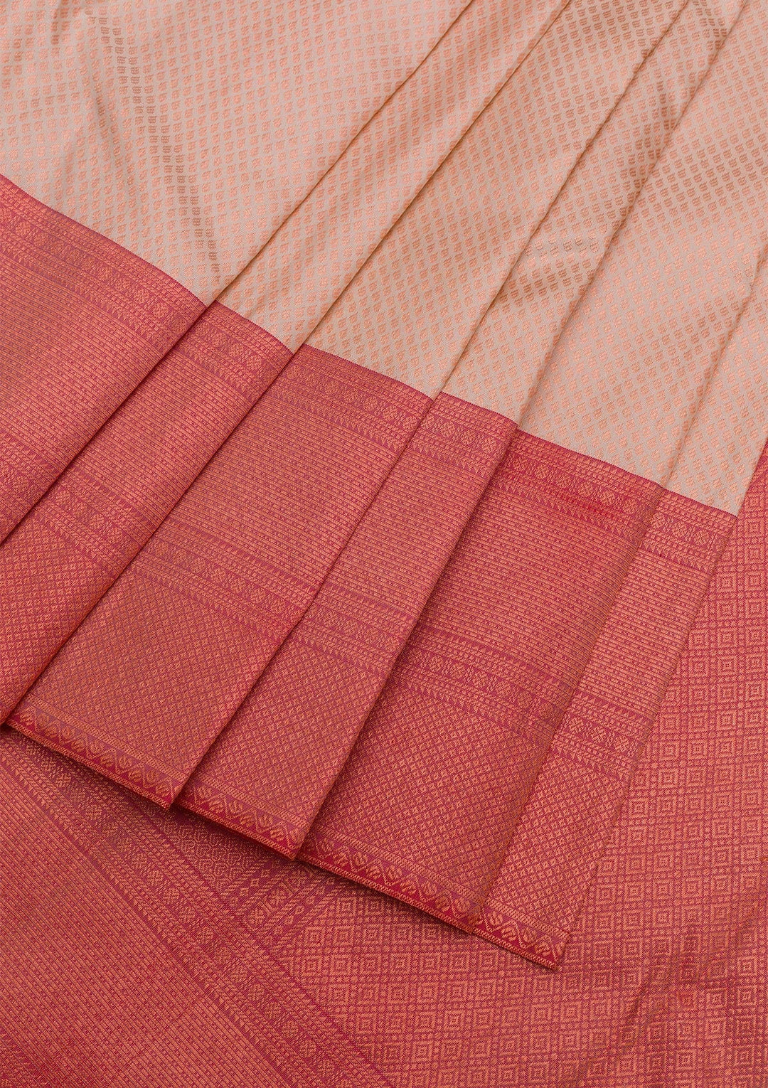 Beige Zariwork Pure Silk Saree-Koskii
