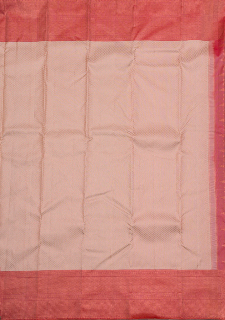 Beige Zariwork Pure Silk Saree-Koskii