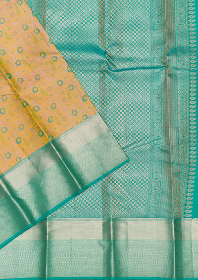 Beige Zariwork Pure Silk Saree-Koskii