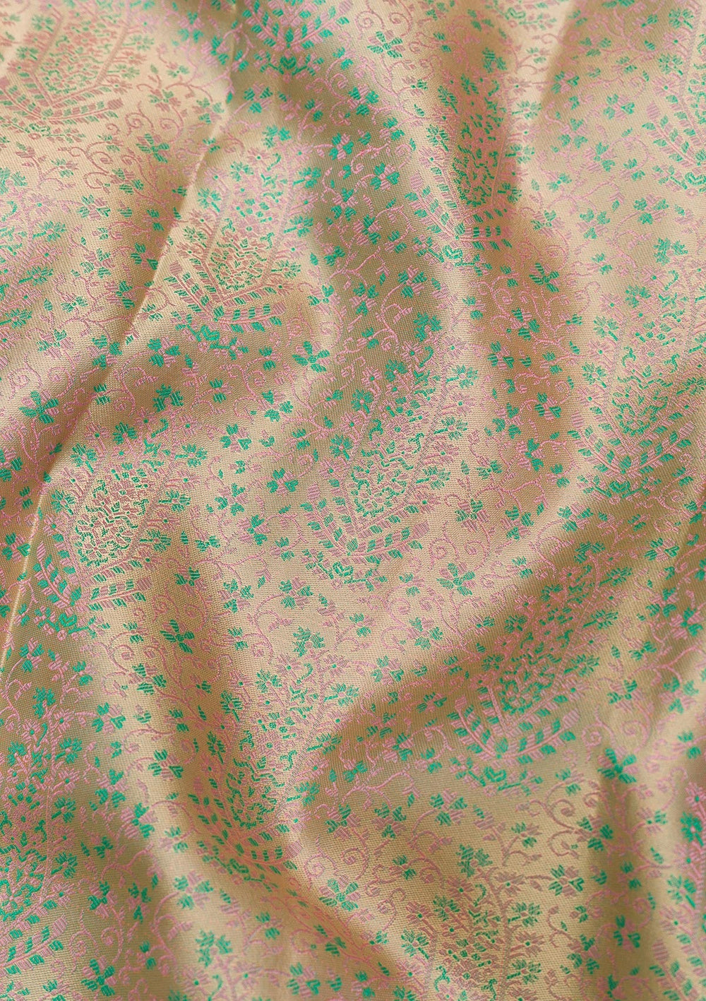 Beige Zariwork Pure Silk Saree-Koskii