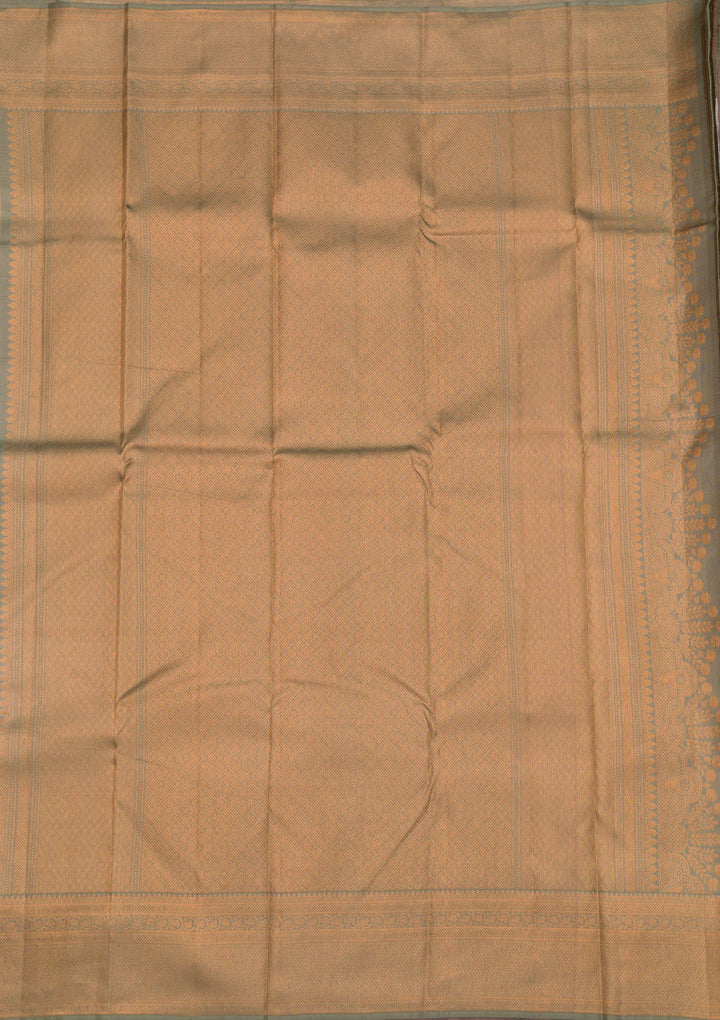 Beige Zariwork Pure Silk Saree-Koskii