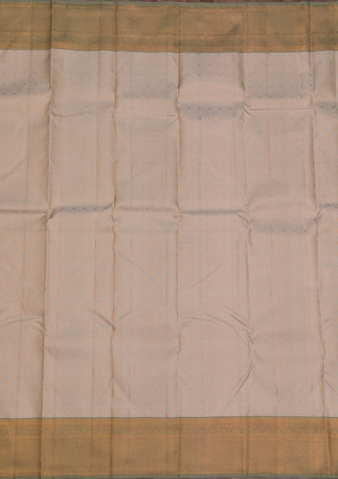Beige Zariwork Pure Silk Saree-Koskii