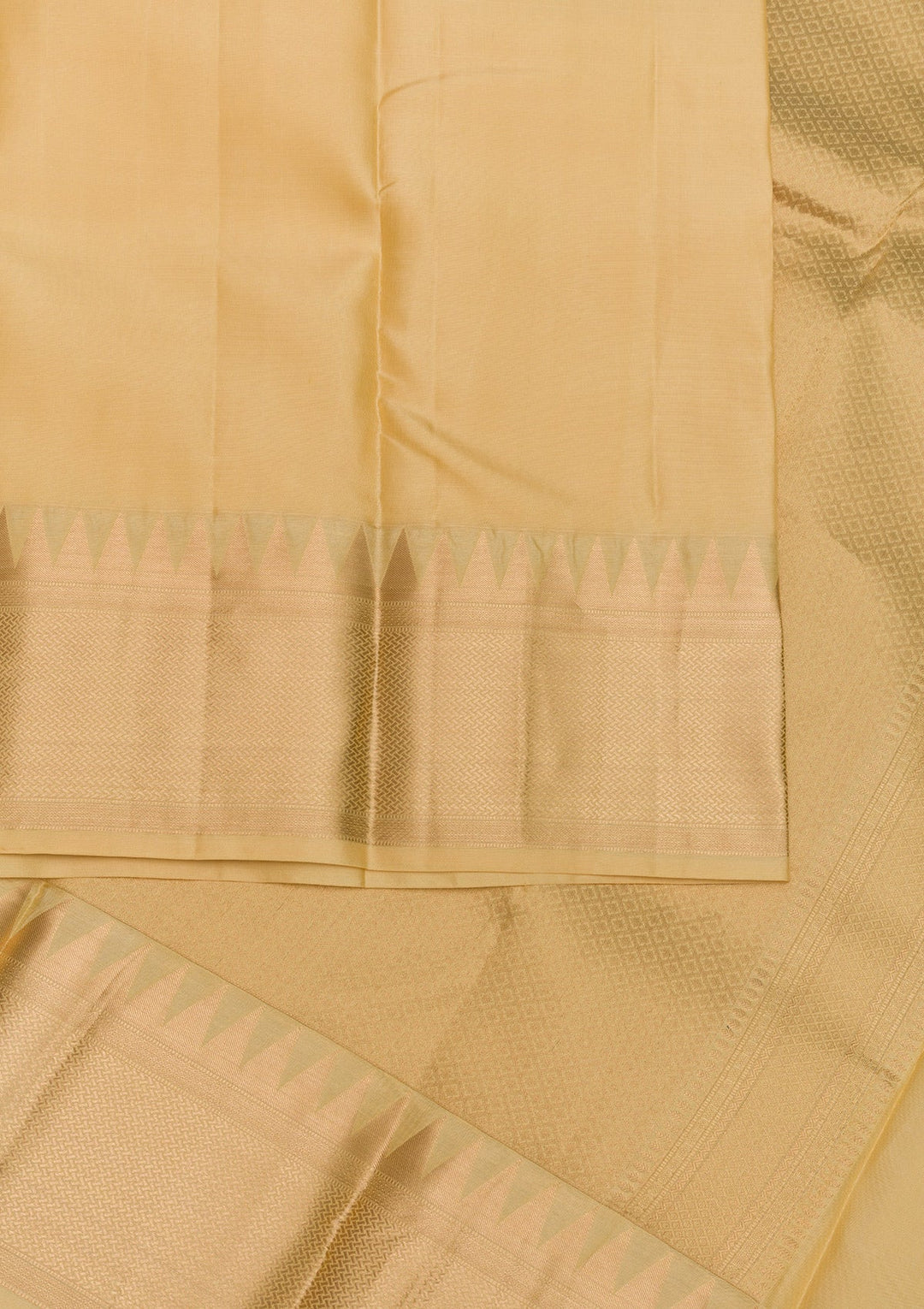 Beige Zariwork Pure Silk Saree-Koskii