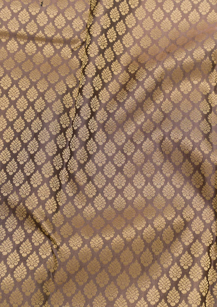 Beige Zariwork Pure Silk Saree-Koskii