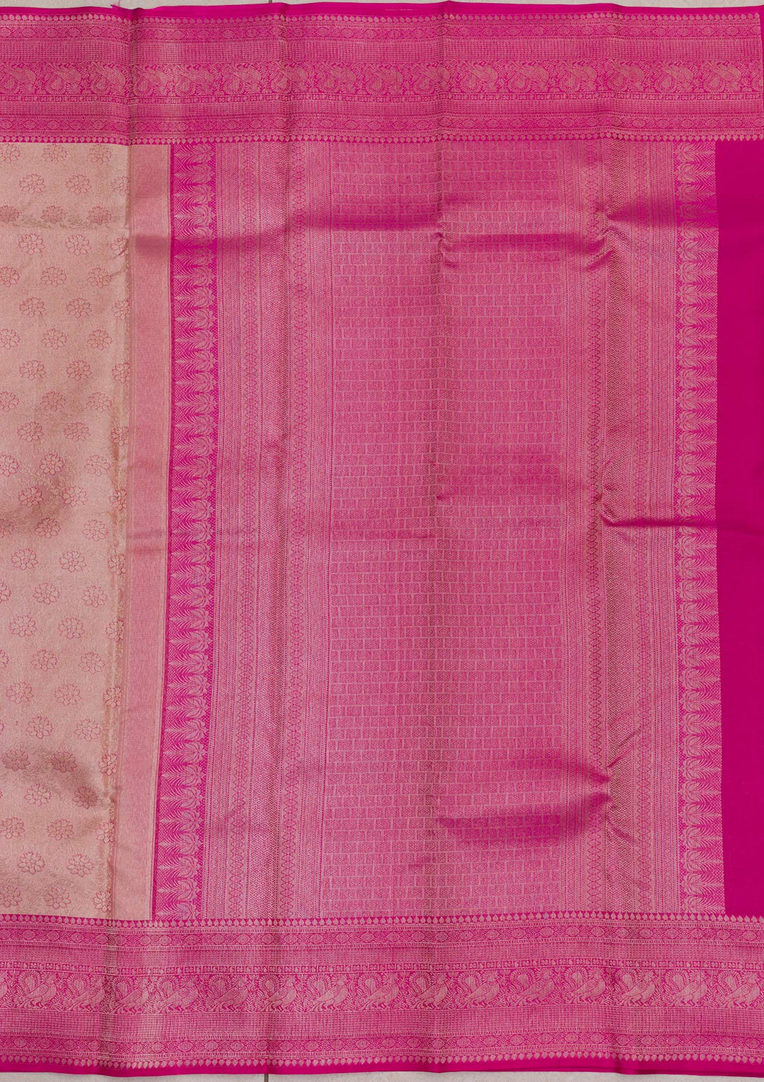 Beige Zariwork Pure Silk Saree-Koskii