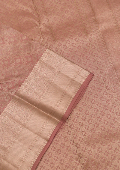 Beige Zariwork Pure Silk Saree-Koskii