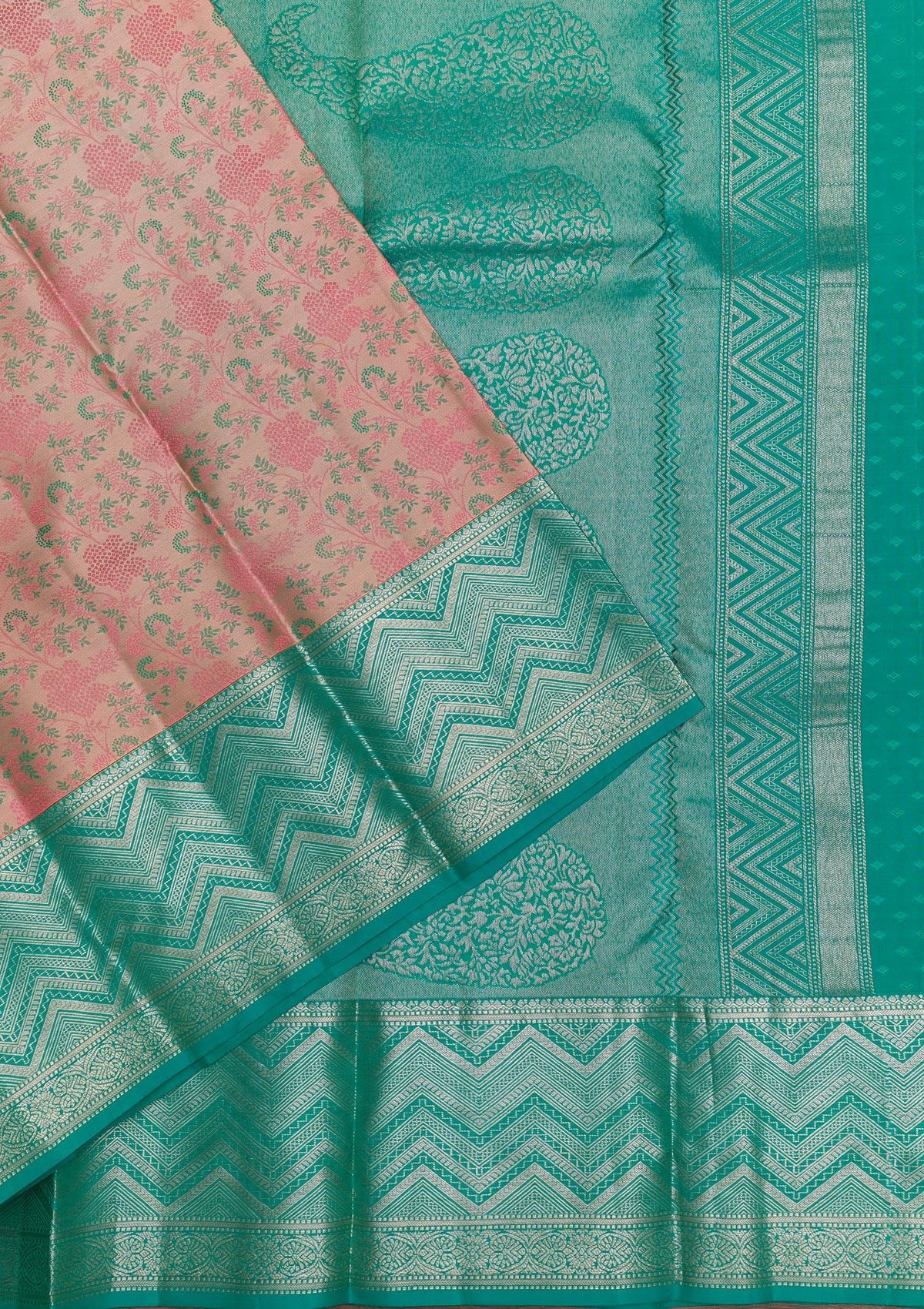 Beige Zariwork Pure Silk Saree-Koskii