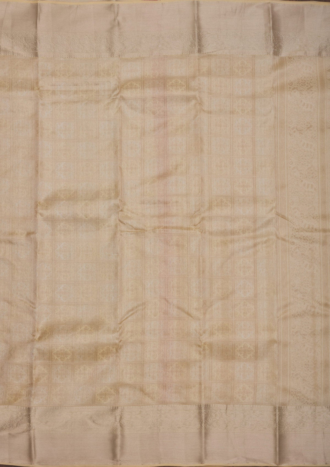 Beige Zariwork Pure Silk Saree
