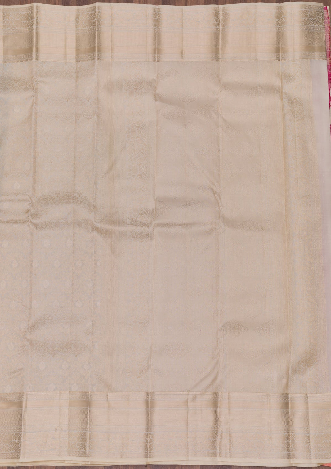 Beige Zariwork Pure Silk Saree-Koskii
