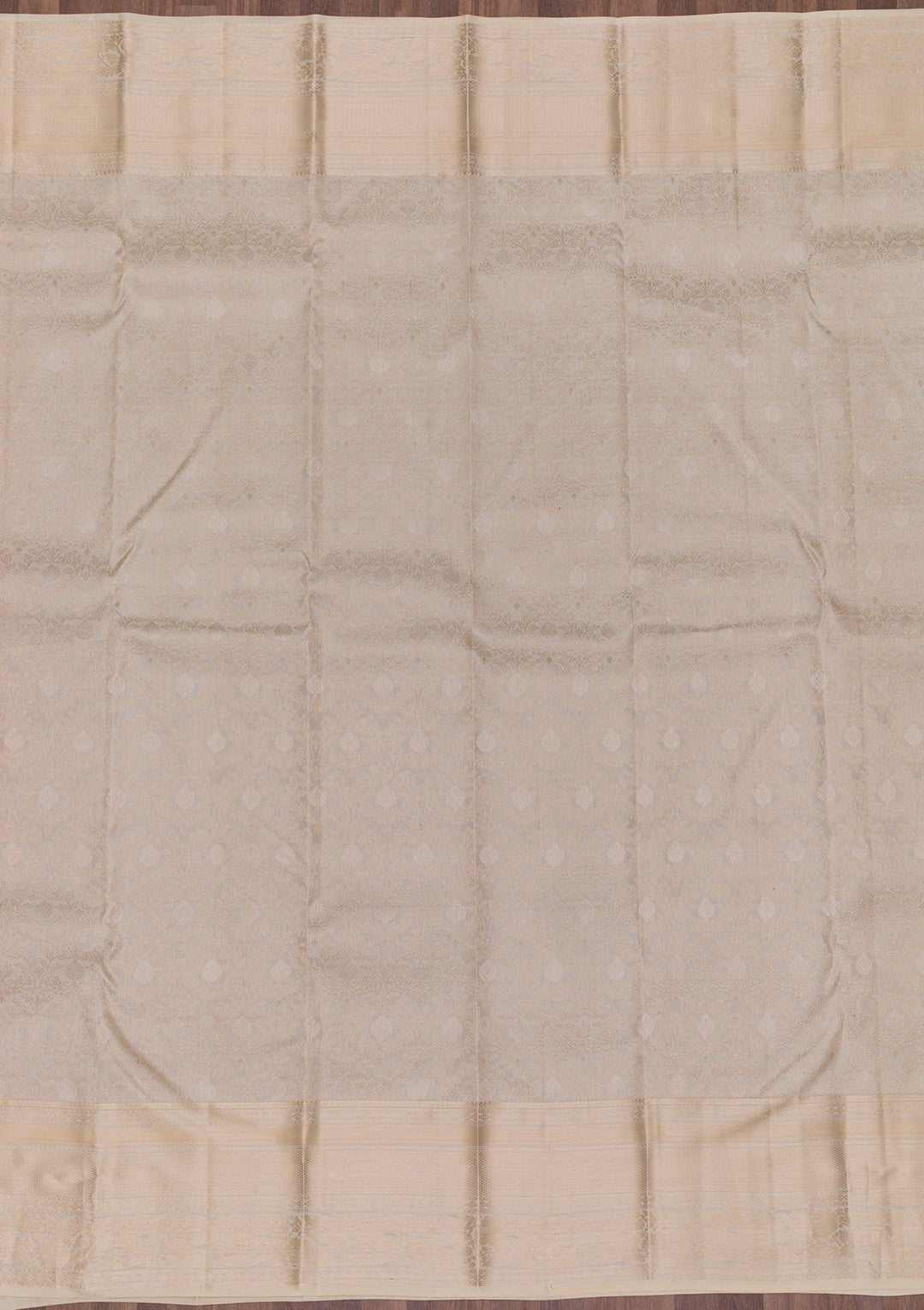 Beige Zariwork Pure Silk Saree-Koskii