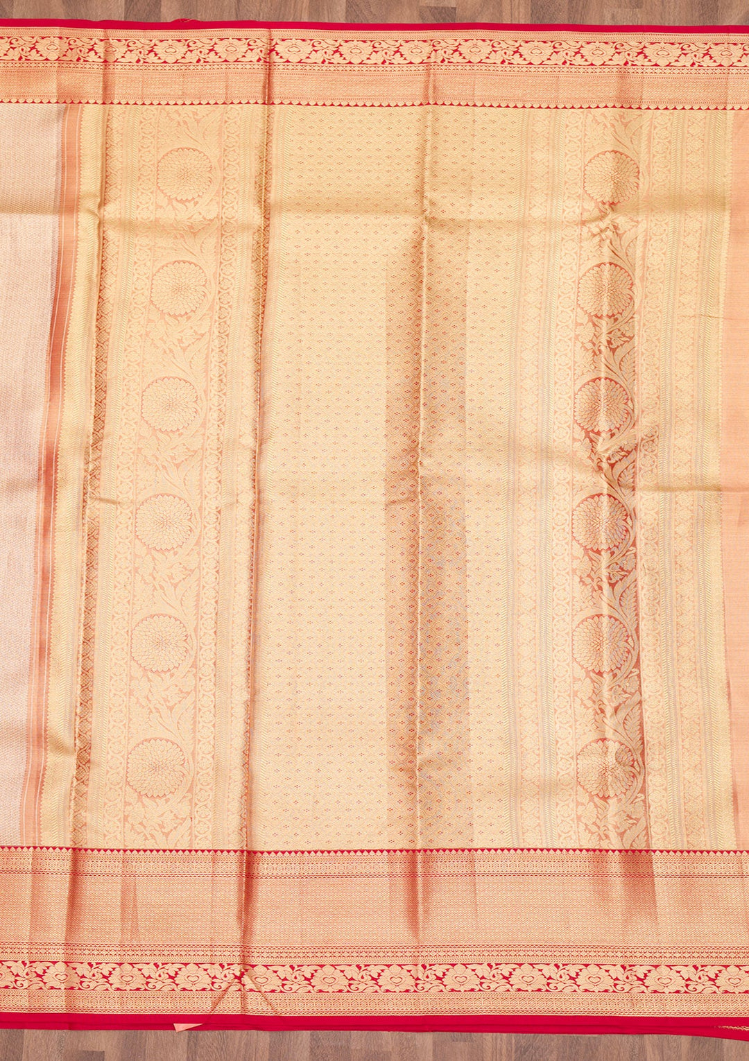 Beige Zariwork Pure Silk Saree-Koskii