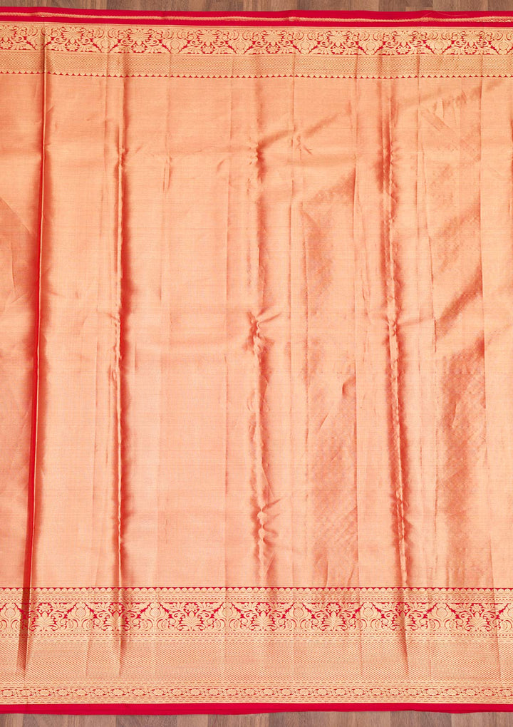 Beige Zariwork Pure Silk Saree-Koskii