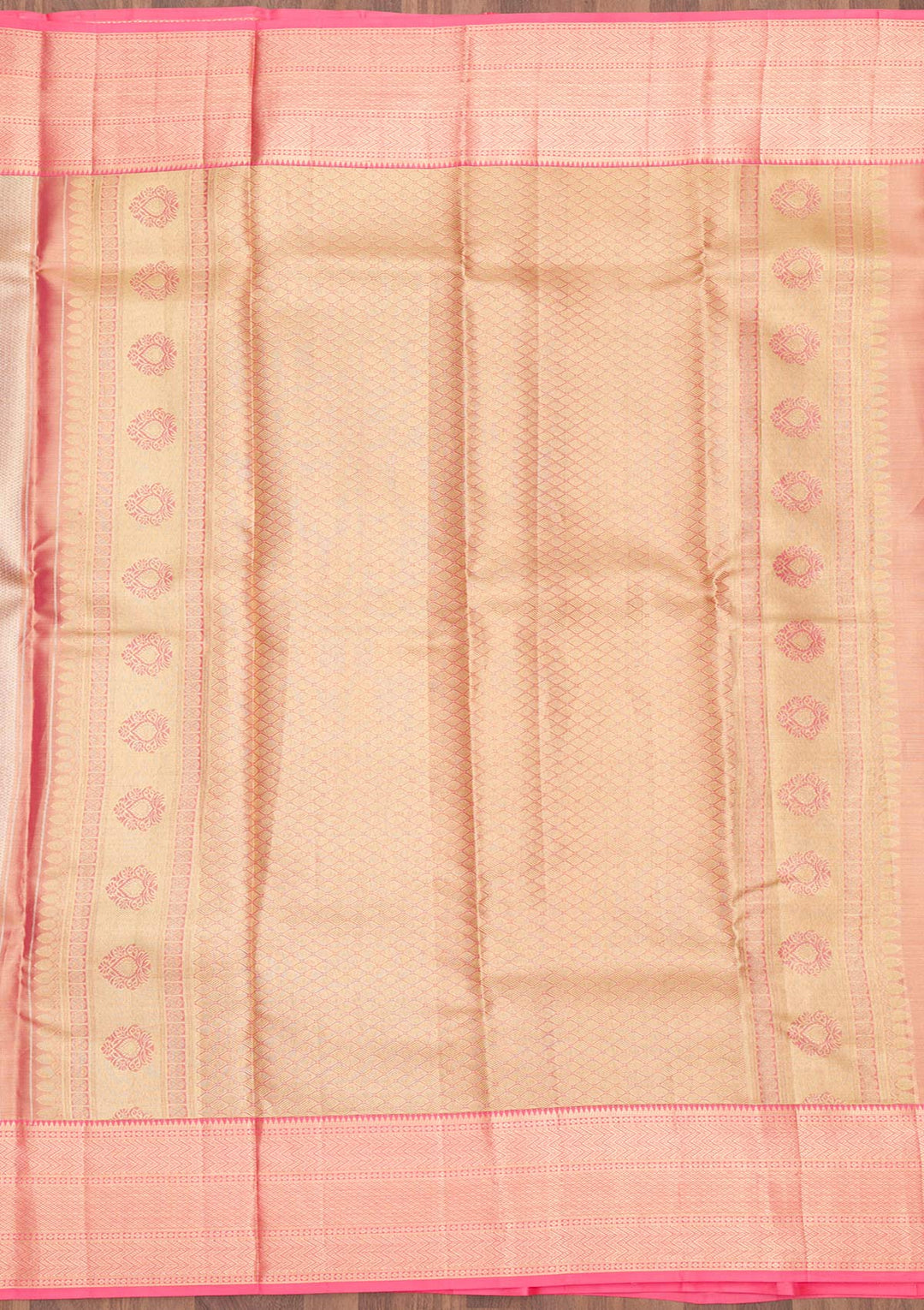 Beige Zariwork Pure Silk Saree-Koskii