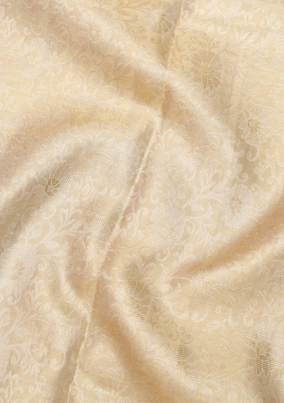 Beige Zariwork Pure Silk Saree-Koskii