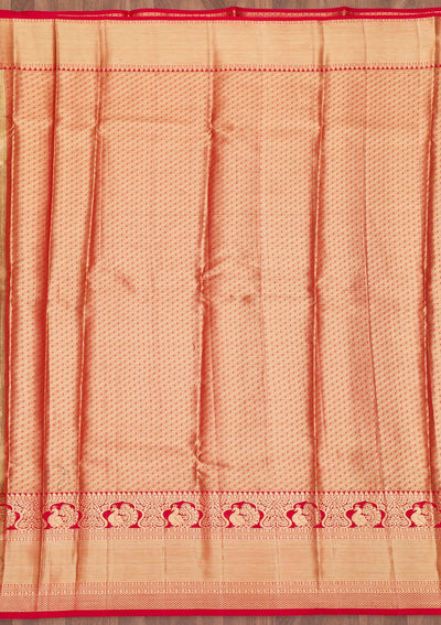 Beige Zariwork Pure Silk Saree-Koskii