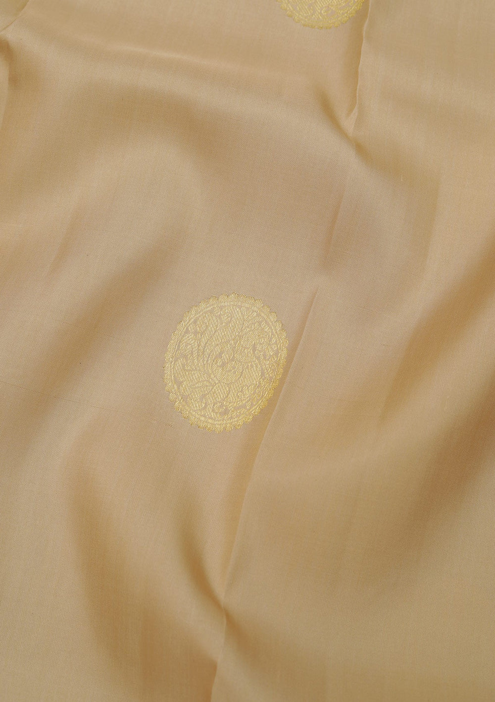 Beige Zariwork Pure Silk Saree-Koskii