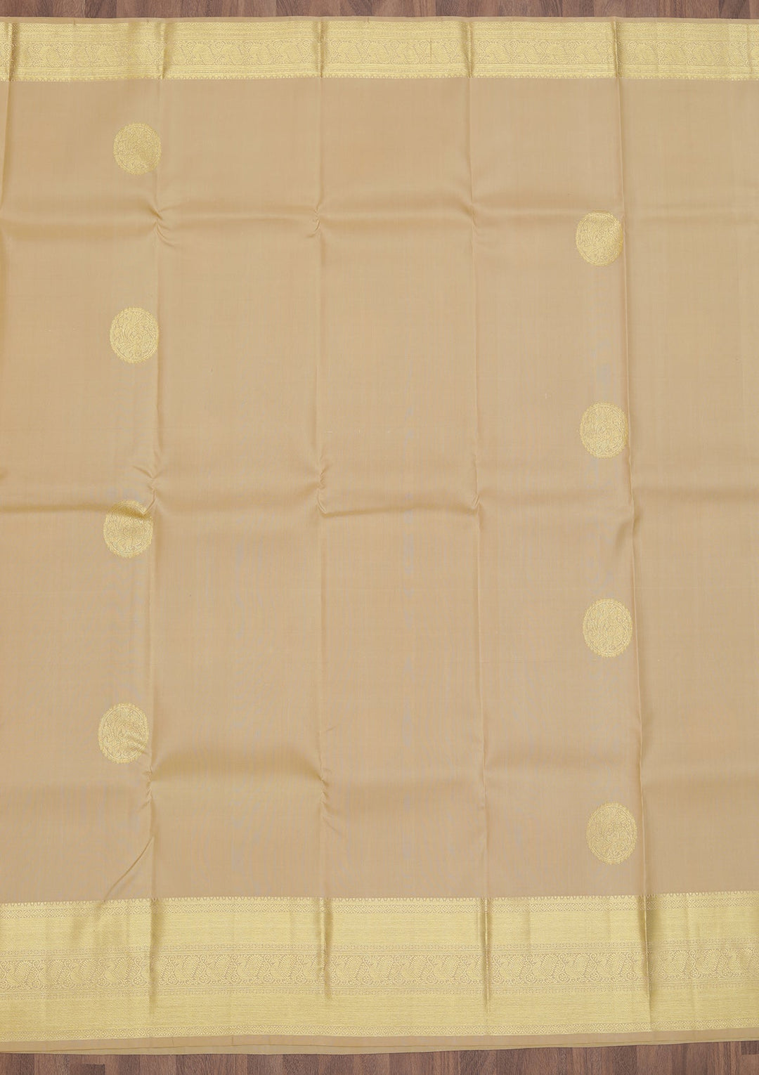 Beige Zariwork Pure Silk Saree-Koskii