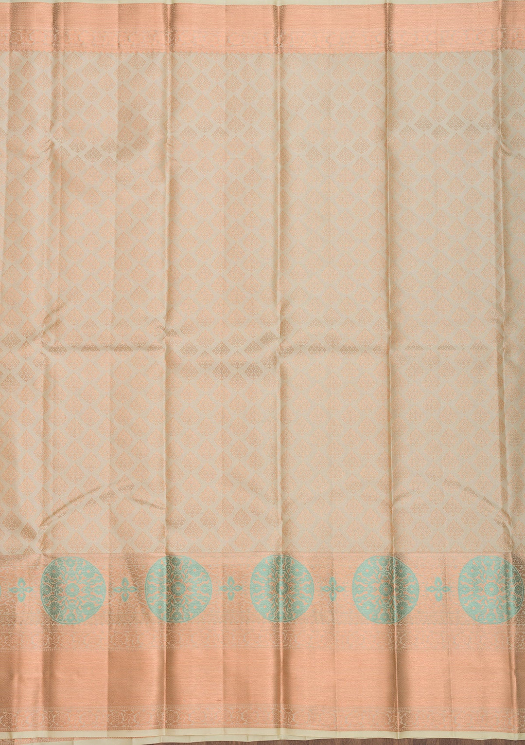Beige Zariwork Pure Silk Saree-Koskii