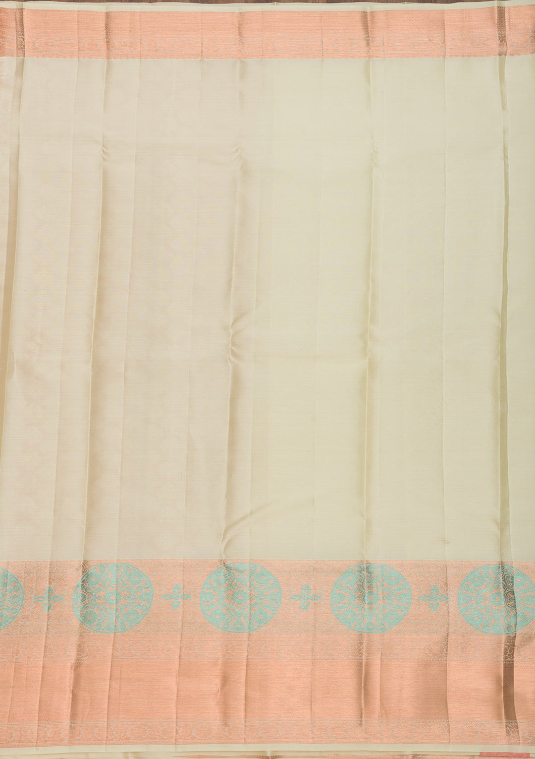 Beige Zariwork Pure Silk Saree-Koskii