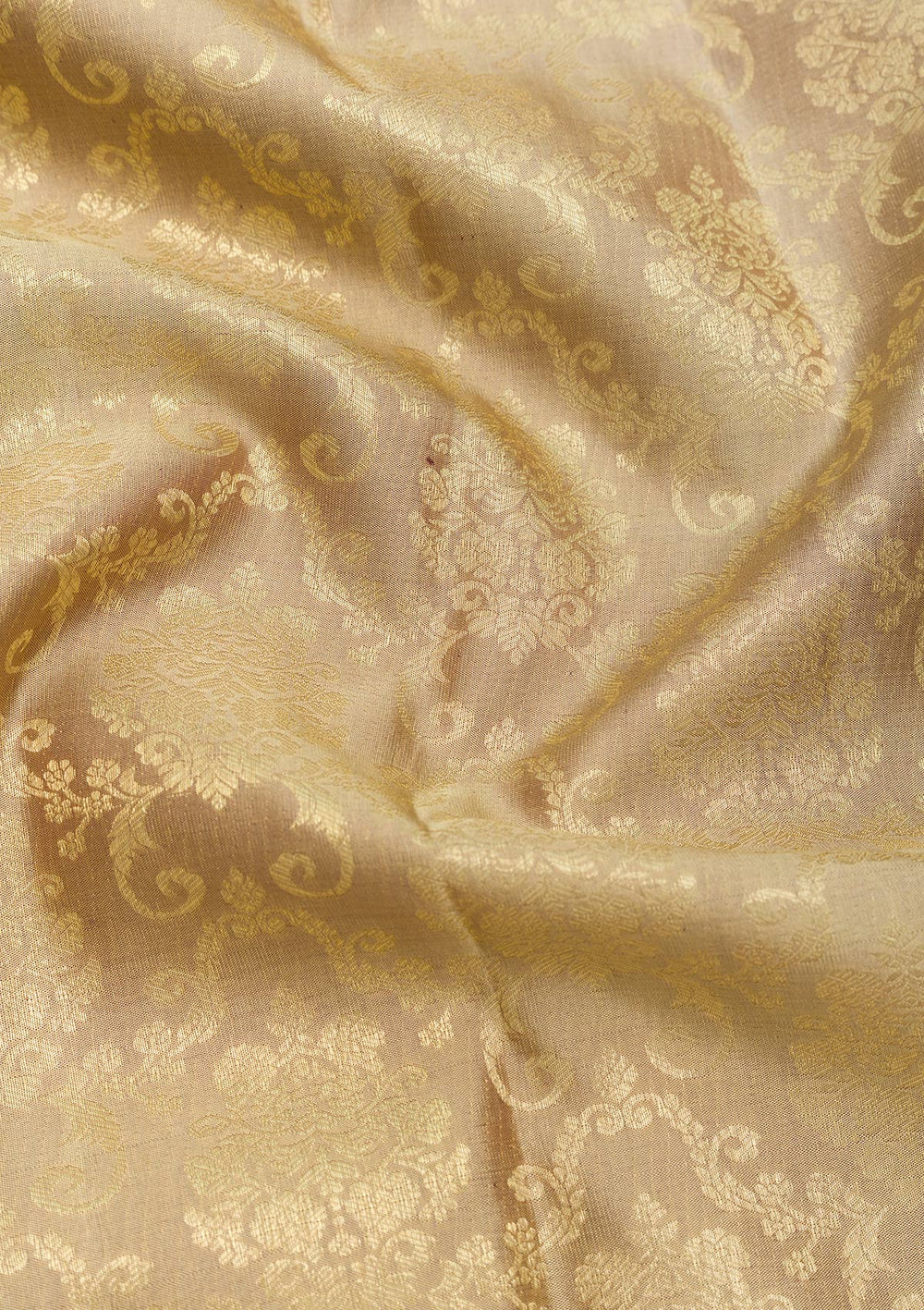 Beige Zariwork Pure Silk Saree-Koskii