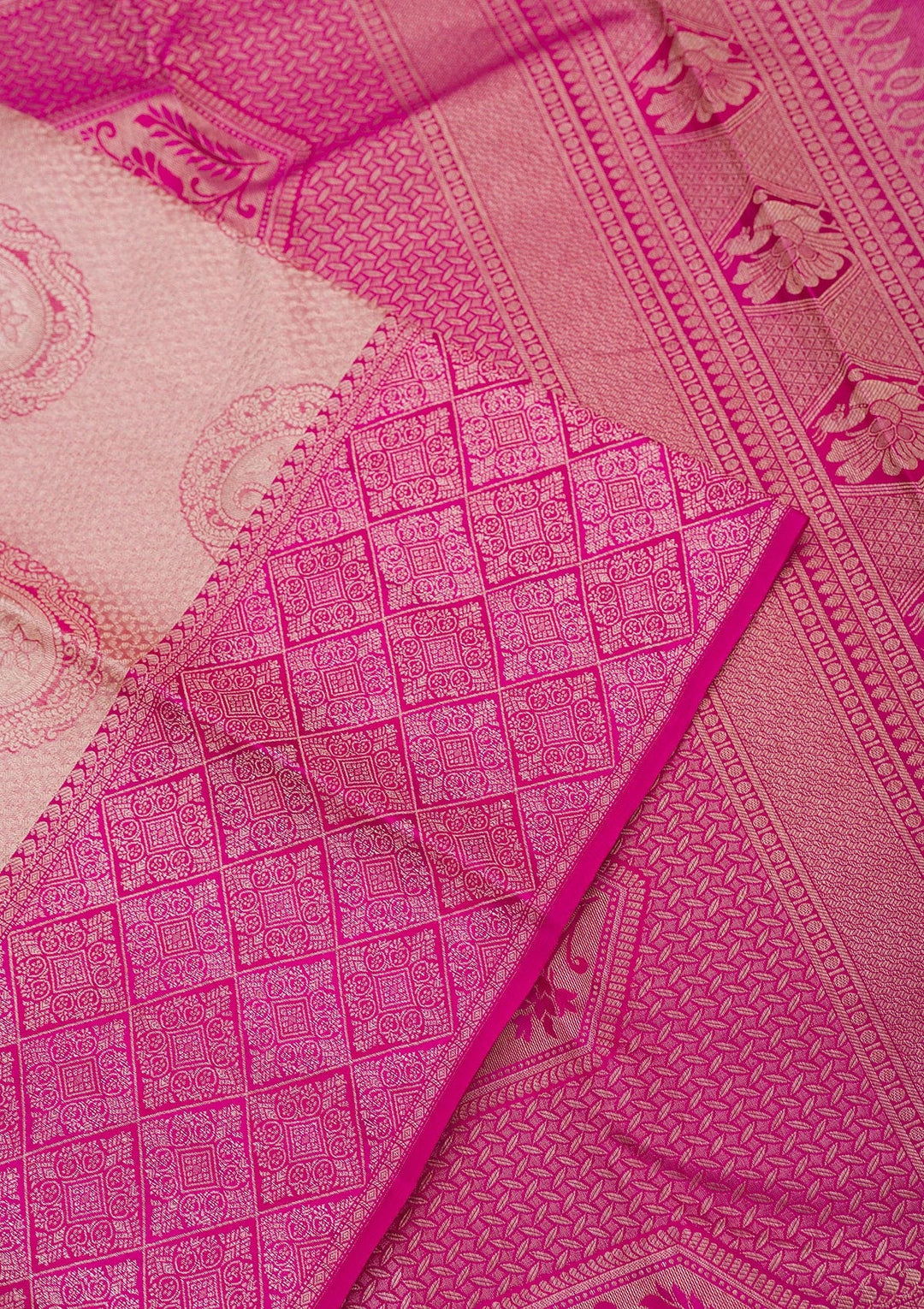 Beige Zariwork Pure Silk Saree-Koskii