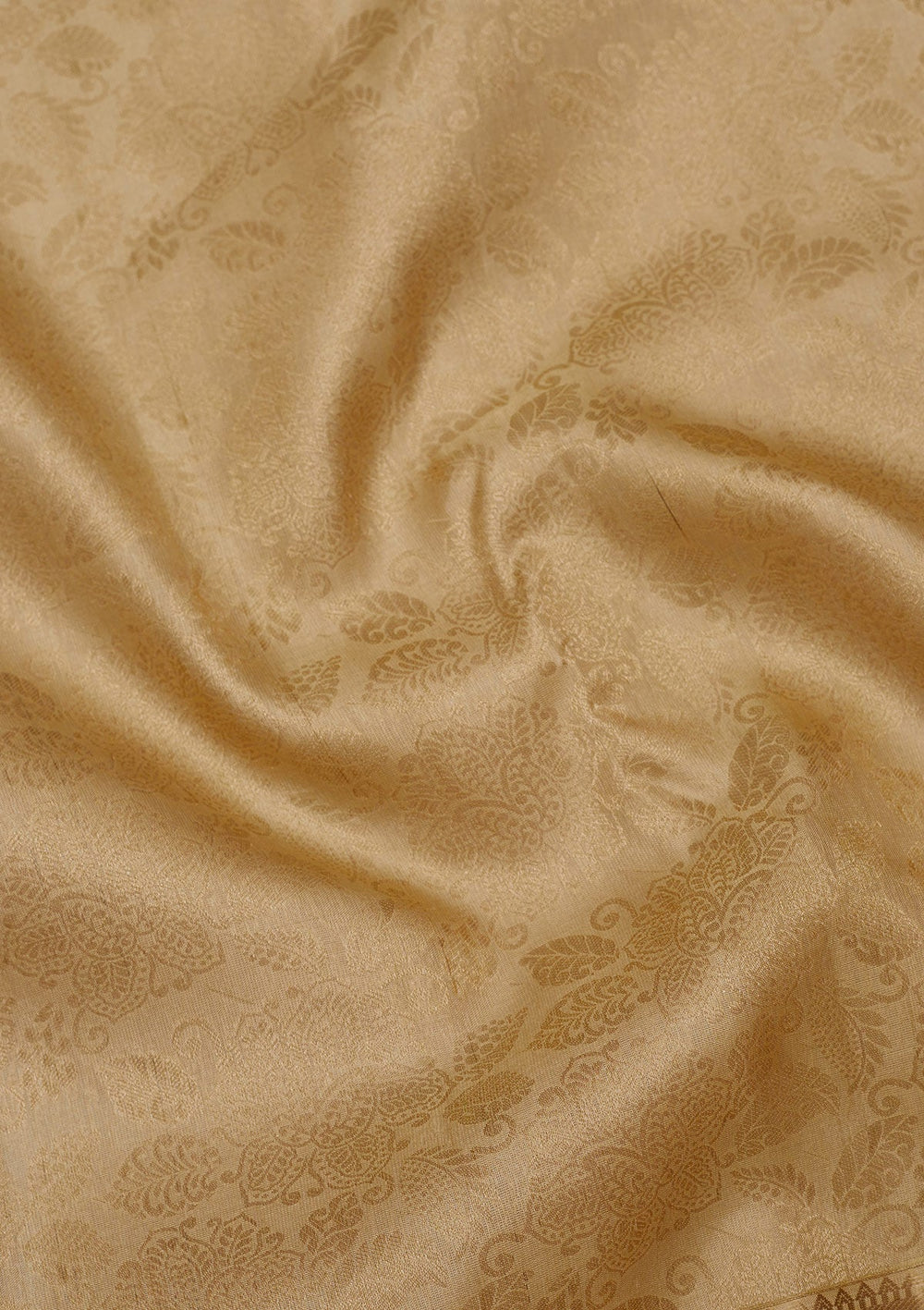 Beige Zariwork Pure Silk Saree-Koskii