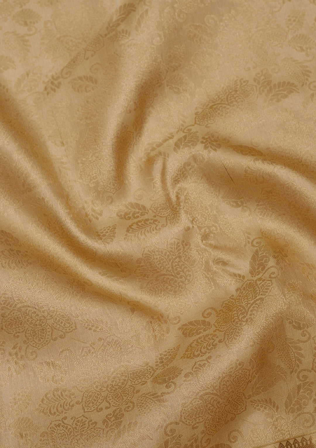Beige Zariwork Pure Silk Saree-Koskii