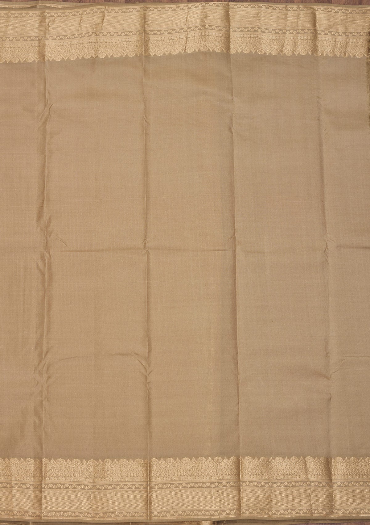 Beige Zariwork Pure Silk Saree