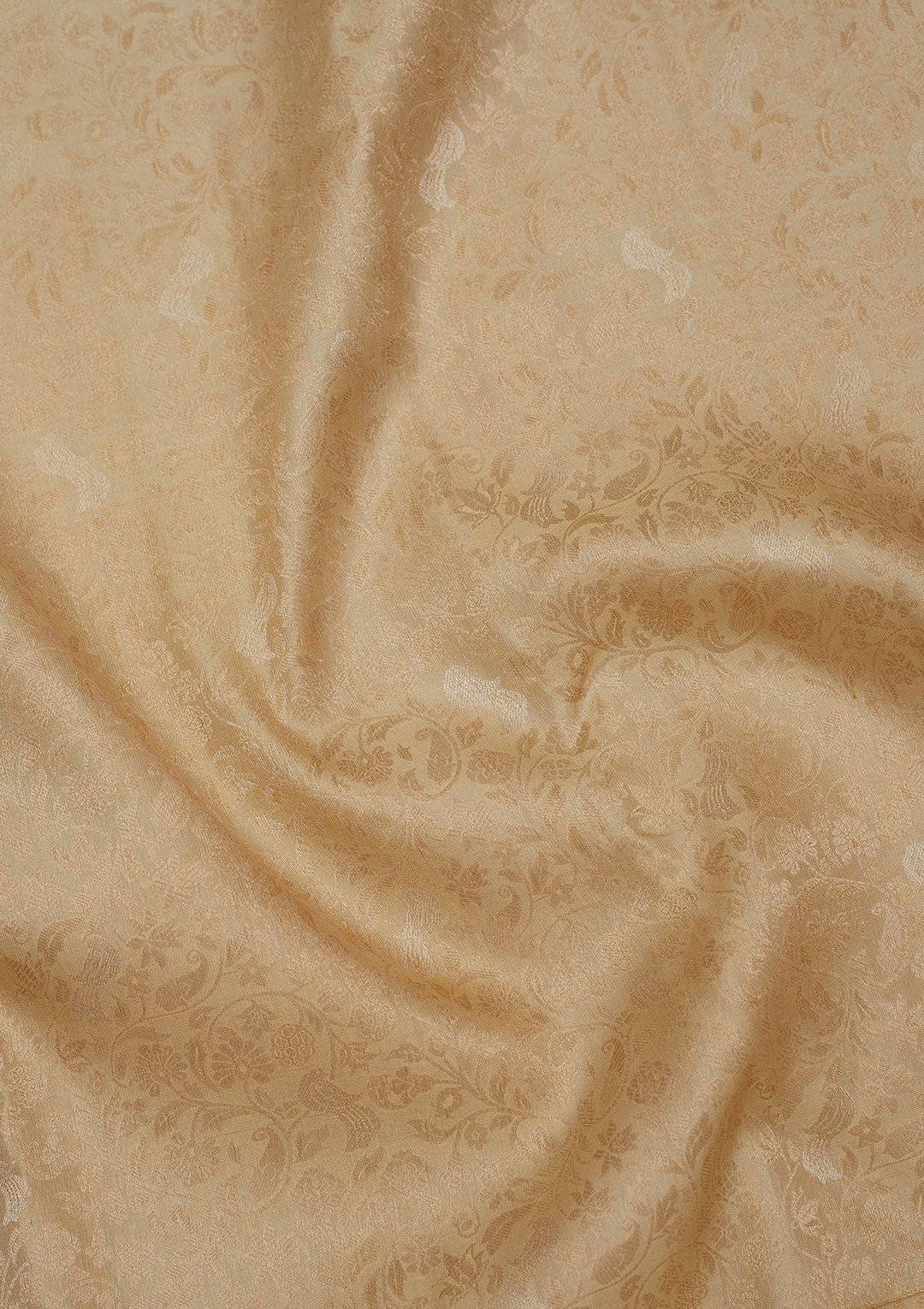 Beige Zariwork Pure Silk Saree-Koskii