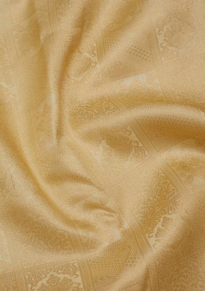 Beige Zariwork Pure Silk Saree-Koskii