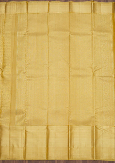 Beige Zariwork Pure Silk Saree-Koskii