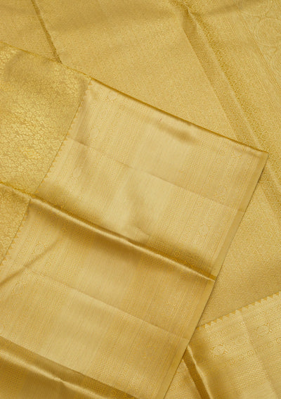 Beige Zariwork Pure Silk Saree-Koskii