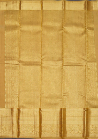 Beige Zariwork Pure Silk Saree-Koskii