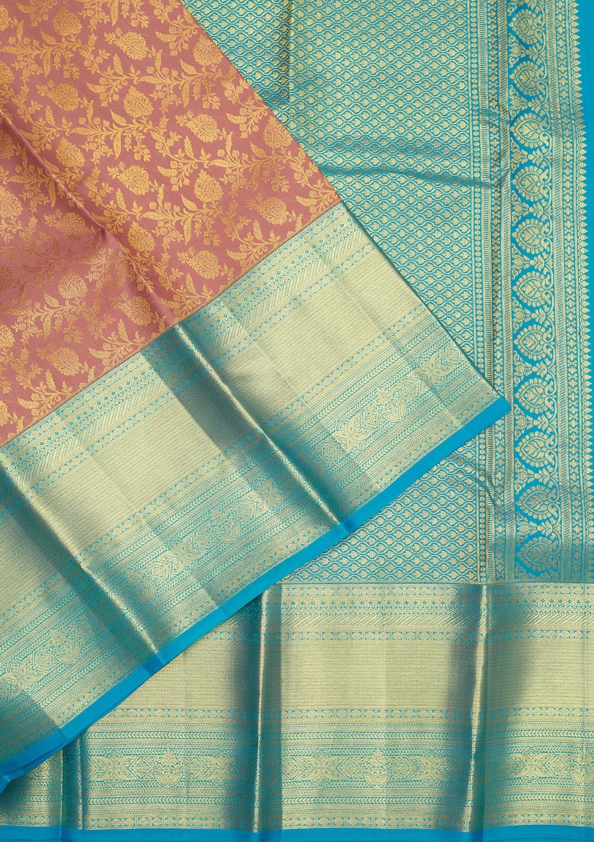 Beige Zariwork Pure Silk Saree-Koskii