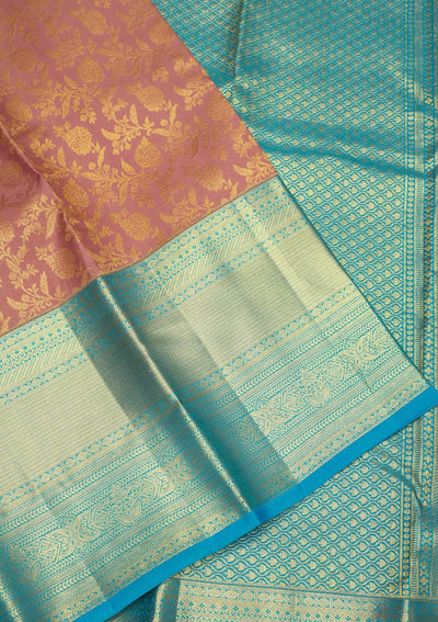 Beige Zariwork Pure Silk Saree-Koskii