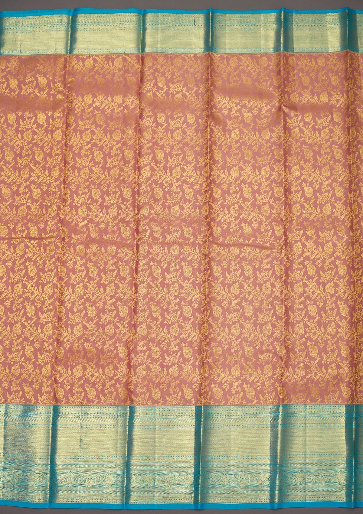 Beige Zariwork Pure Silk Saree-Koskii