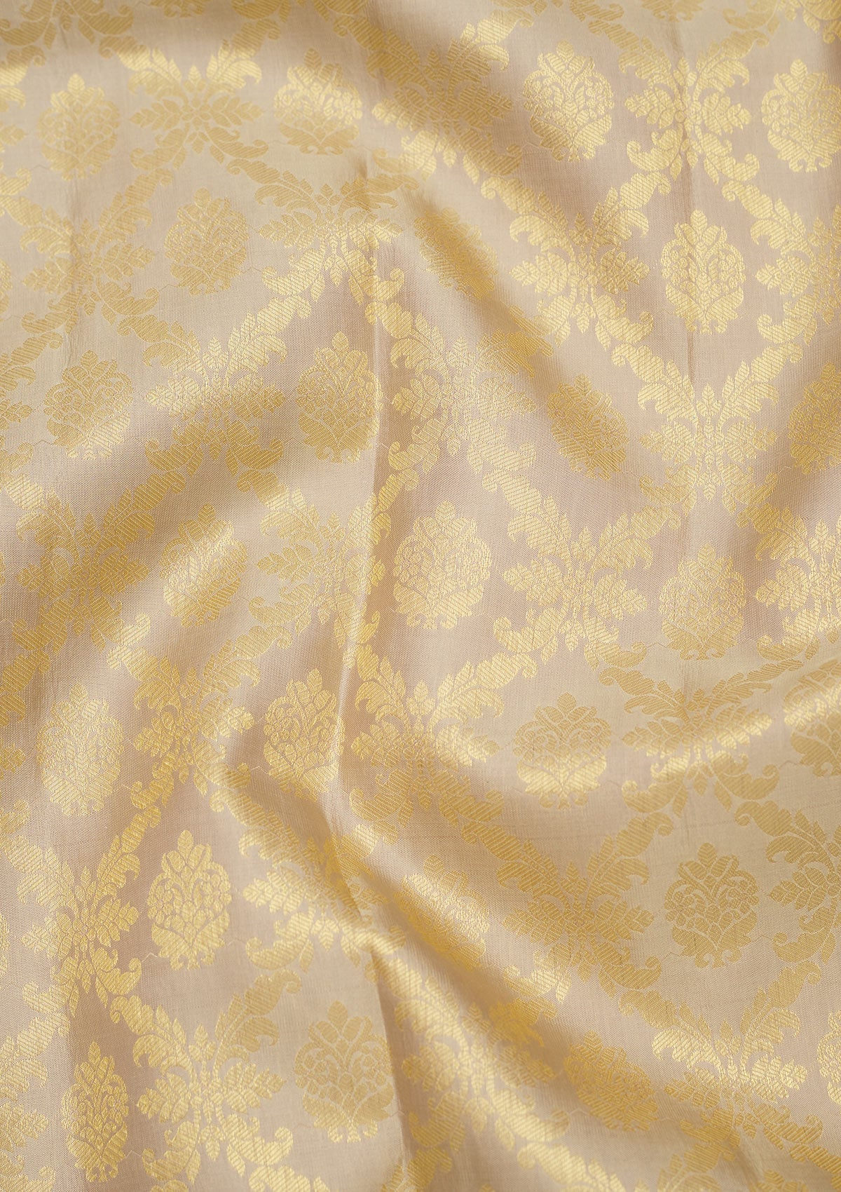 Beige Zariwork Pure Silk Saree-Koskii