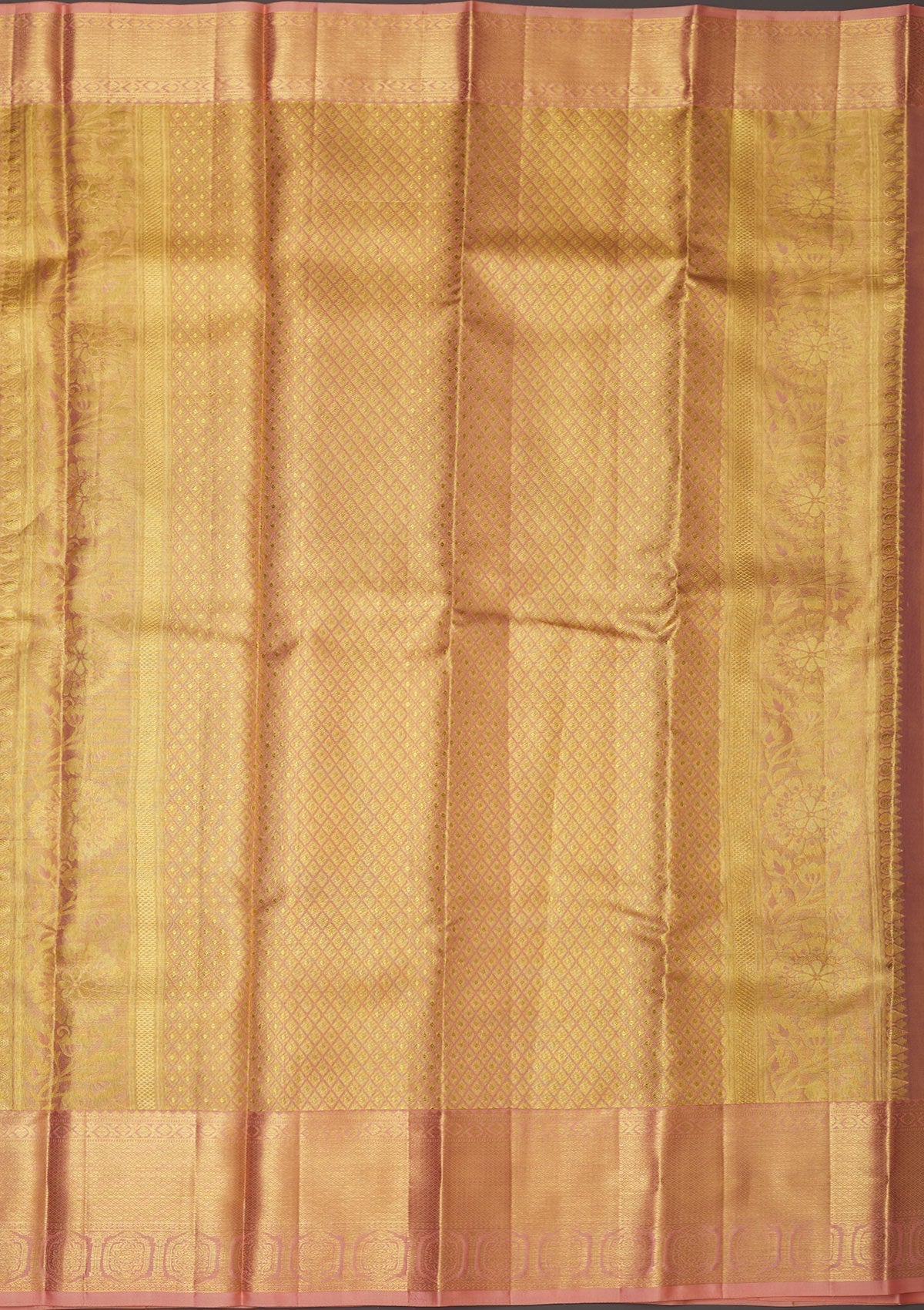 Beige Zariwork Pure Silk Saree-Koskii