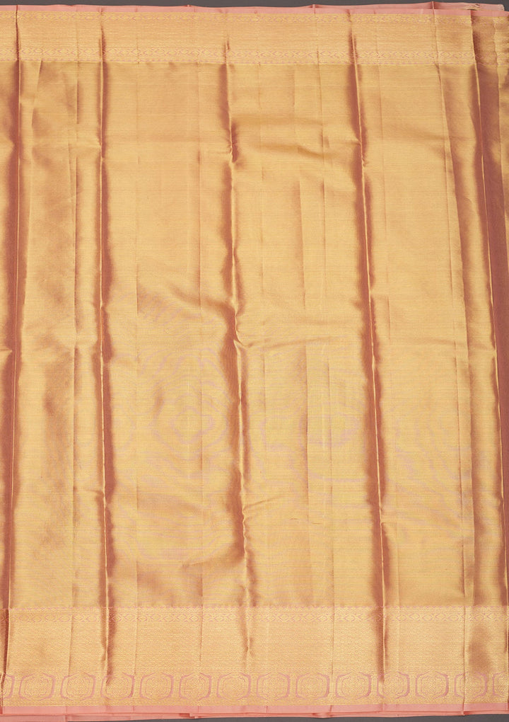 Beige Zariwork Pure Silk Saree-Koskii