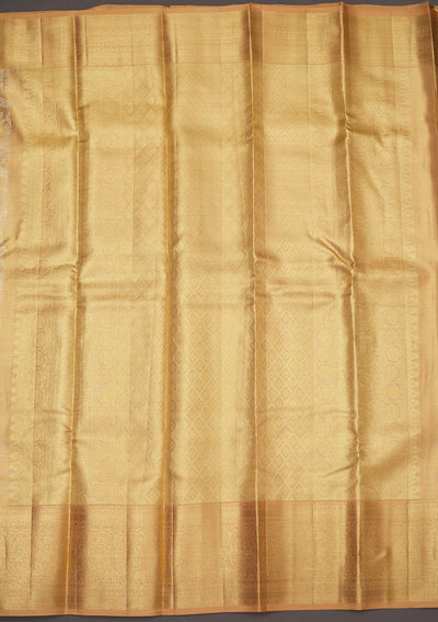 Beige Zariwork Pure Silk Saree-Koskii