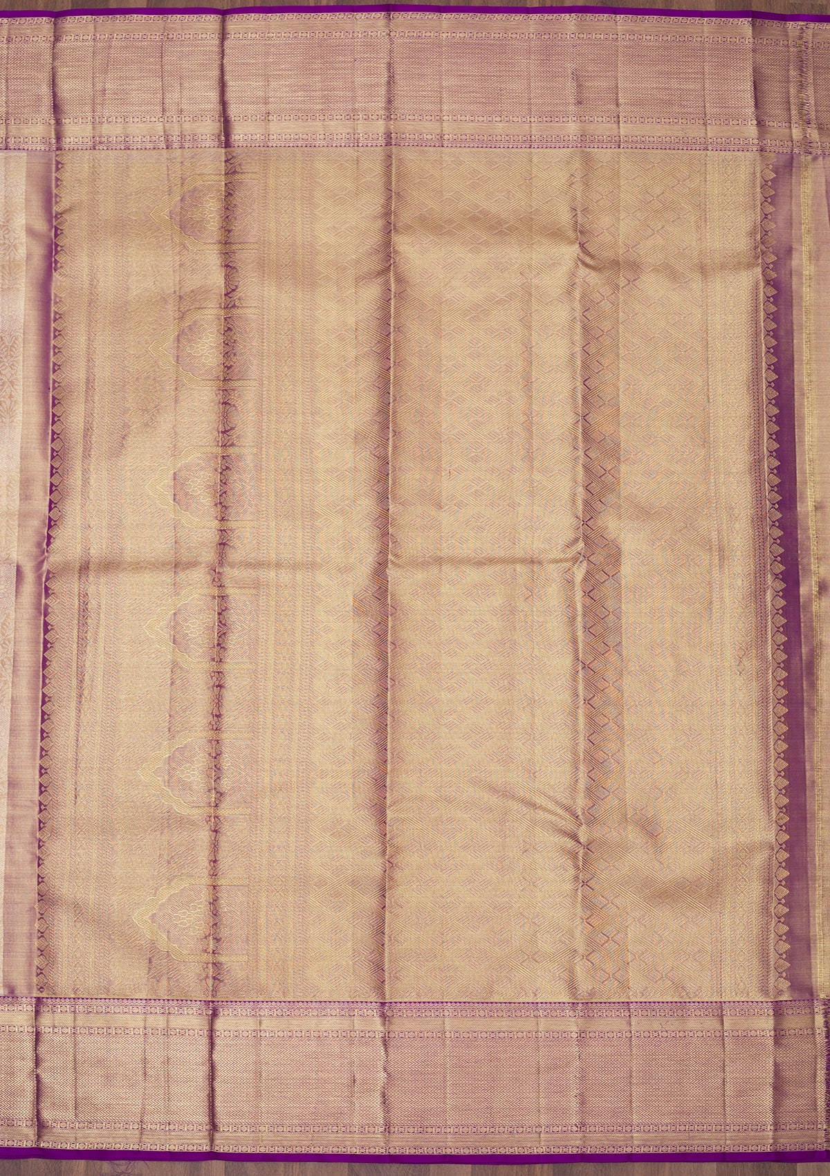 Beige Zariwork Pure Silk Saree-Koskii