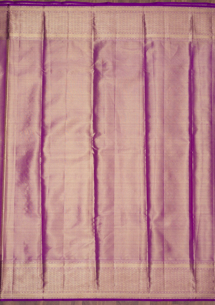 Beige Zariwork Pure Silk Saree-Koskii