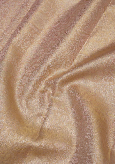 Beige Zariwork Pure Silk Saree-Koskii