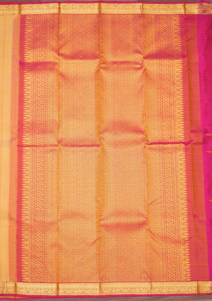 Beige Zariwork Pure Silk Saree-Koskii